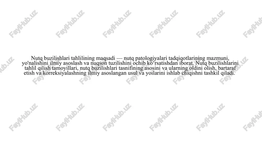 lishini egallashning normal yo'nalishini izdan chiqaradi, ya’ni bolada nutqiy rivojlanmaganlik belgilari kuzatiladi. bunda artikulatsion organlar harakatchanligining chegaralanganligi natijasida tovush talaffuzning buzilishi yetakchi nuqson bo‘lsa, bunga nisbatan nutqiy rivojlanmaganlik ikkilamchi bo'lib hisoblanadi. nutq buzilishlarning tahlili rivojlanish nuqtayi nazaridan yetakchi nuqson va unga bog'liq ikkilamchi buzilishni ajratish imkonini beradi. bu nutq buzilishlari tashxisida muhim ahamiyatga egadir. bola hayotining birinchi yilida yetakchi faoliyat shakli uni kattalar bilan hissiy-ijobiy munosabati hisoblanadi. bu dastlabki nutqiy muloqotning shakllanishi uchun asos bo'lib xizmat qiladi. faqat uning asosida bolada kattalar bilan muloqotga talab shakllanadi, ovoz reaksiyalari ko'rinishida uning dastlabki shart-sharoitlari rivojlanadi, ularning ifodaliligi, sensor funksiyalari, ya’ni kommunikativ-bilish kompleksi rivojlanadi. bu bolaning keyingi psixik rivojlanishida hal qiluvchi ahamiyatga ega. faoliyatning bunday turi zaif rivojlanuvchi bolalarda (masalan, kasalxonada uzoq muddat yotishni talab qiladigan kasallik yoki atrofdagilar bilan muloqotning kamligi) nutq rivojlanishining dastlabki shart-sharoiti yetarli shakllanmaydi va bunday bola hayotining dastlabki yillarida nutq rivojlanishidan orqada qolishi mumkin. bola hayotining ikkinchi yilida, …