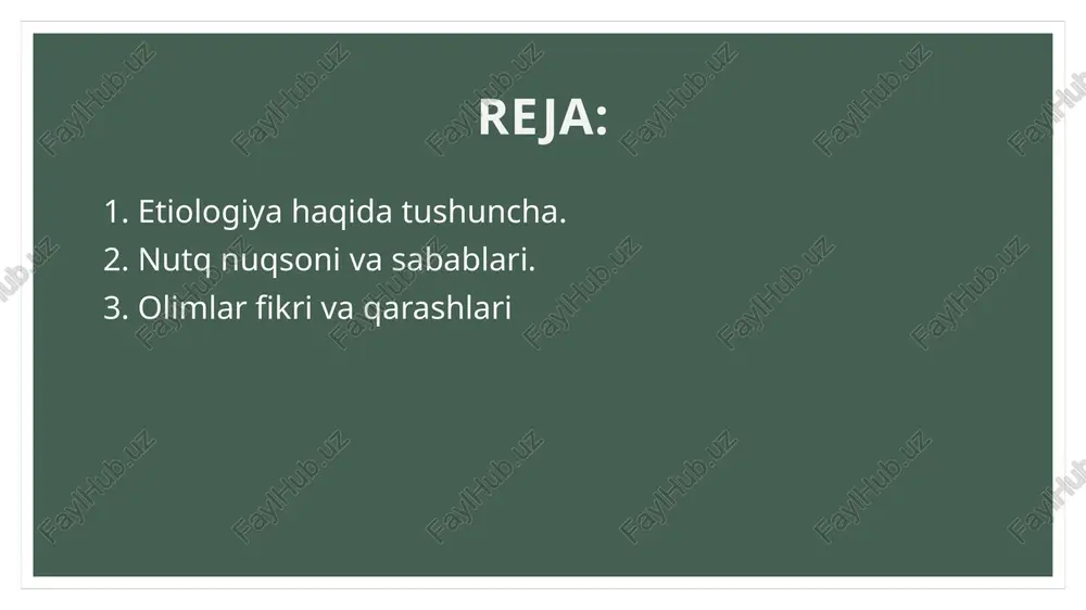 digan turli xil virusli infektsiyalar; - yiqilish, ko'karishlar yoki jarohatlar, ayniqsa qorin bo'shlig’i; - agar ona va chaqaloqning qon guruhlari mos kelmasa; - erta tug'ilish yoki kech qolish; - homiladorlik paytida chekish, spirtli ichimliklar va giyohvand moddalarni iste'mol qilish; - homiladorlikning boshida qabul qilingan ba'zi dori-darmonlarni, shu jumladan saratonga qarshi antibiotiklar, ototoksik dorilar, bilvosita antikoagulyantlar va antidepressantlarni qabul qilish; - abort qilishga urinish; - haddan tashqari kuchlanish, kimyoviy moddalar yoki radiatsiya bilan ishlash kabi professional zararli omillar; - homilaning kislorod ochligini keltirib chiqaradigan onaning stressi bosh miyaga qon quyilishi bilan tug'ilish travması; asfiksiya - miya uchun kislorod etishmasligi; yangi tug'ilgan chaqaloqning vazni juda kichik (1,5 kg dan kam) va reanimatsiyaga muhtojligi; apgar shkalasi bo'yicha past ball (bu holat tug'ilgandan keyin darhol baholanadi). - infektsiyalar, virusli kasalliklar, meningit, meningoensefalitni markaziy asab tizimiga zarar yetkazishi, eshitish qobiliyatini buzilishi; - ichki qon ketishiga olib keladigan miya shikastlanishi; - yuz suyaklarining shikastlanishi; - uzoq …