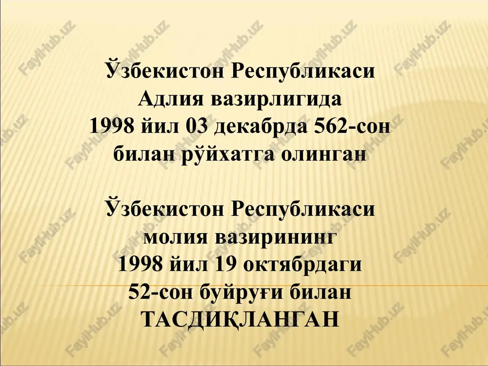 digan subsidiyalar - bu uzoq muddatli aktivlarni muayyan qurilish loyihalari uchun sotib olish yoki qurish maqsadida xo'jalik sub'ektlari ajratadigan davlat subsidiyalaridir, ishga tushirish yoki xarid qilish muddatlari, ushbu aktivlarning muayyan joylashishi. daromadga kiritiladigan subsidiyalar - bu aktivlarga kiritiladiganlaridan tashqari, davlatning har qanday boshqa subsidiyalari. qaytarmaslik asosidagi ssudalar - bu kreditor qaytarishni talab qilmagan holda, muayyan shartlarga rioya qilib beradigan ssudalardir bhms 20 davlat - davlat, davlat idoralari va mahalliy, milliy yoki xalqaro miqyosdagi o'xshash organlarini anglatadi. davlat yordami - bu ma'lum mezonlarga javob beradigan tadbirkorlik sub'ektiga yoki bir qator tadbirkorlik sub'ektlariga xos iqtisodiy nafni taqdim etishga mo'ljallangan davlat hatti-harakatidir. mazkur standart maqsadi uchun davlat yordami umumiy savdo sharoitlariga ta'sir etadigan choralar orqali faqatgina bilvosita ta'minlanadigan naflarni, masalan rivojlanayotgan joylarda infratuzilmani ta'minlash yoki raqobatchilarga savdo cheklovlarini belgilash kabi naflarni, o'z ichiga olmaydi. davlat grantlari - bu tadbirkorlik sub'ektining odatdagi faoliyatlariga tegishli ma'lum shartlarga o'tgan davrda yoki kelgusida rioya etish evaziga tadbirkorlik …
