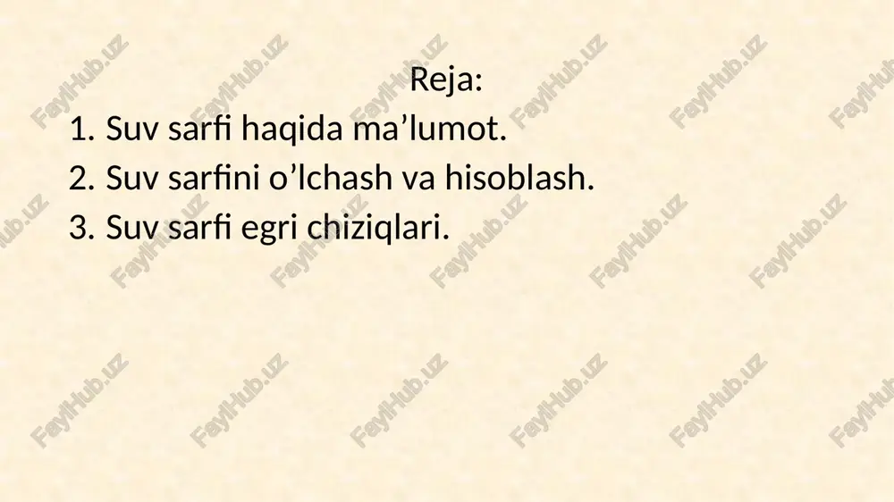 da ishlarni quyidagi tartibda amalga oshirgan ma’qul: 1. tanlangan ko‘ndalang qirqimdagi barcha chuqurlik va tezlik vertikallarida chuqurliklar o‘lchanadi; 2. tezlik vertikallarida tanlangan usulga ko‘ra te­gishli sondagi nuqtalarda tezliklar o‘lchanadi; 3. har bir tezlik vertikali uchun o‘rtacha tezlik empirik ifodalar yordamida hisoblanadi; 4. chuqurlik vertikallari orasidagi va so‘ngra esa tez­lik vertikallari orasidagi oraliq maydonchalar aniq­lanadi; so’ngra ko‘ndalang qirqimdagi suv sarfi hisoblanadi. , daryolarda chuqurlik va suvning oqish tezliklarini o‘lchash ishlari ancha murakkab va serxarajat bo‘lgani sabab­li, suv sarfini aniqlash har kuni bajarilmaydi. biroq, daryolar oqimi miqdorini aniqlash uchun har kungi suv sar­fini bilish lozim bo‘ladi. shuning uchun maxsus o‘lchash­larsiz, kunlik o‘rtacha suv sarfini topish maqsadida, suv sarfi bilan uning sathi orasidagi bog‘lanish q=f(h) ni ifo­dalovchi chizma - suv sarfi egri chizig‘i chizmasi chiziladi. shu chizmaning o‘zida bog‘lanish chizig‘ini aniq o‘tka­zilishini ta’minlash maqsadida suv sathining maydon va o‘rtacha tezliklar bilan bog‘lanishini ifodalovchi w=f(h), v=f(h) egri chiziqlari ham chiziladi. suv sarfi egri chizig‘idan …