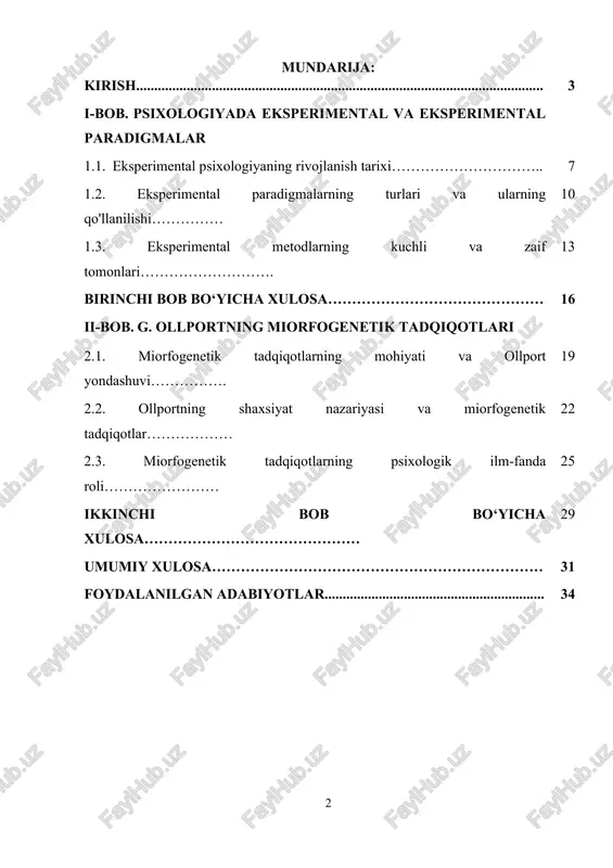 ko‘p qirrali bo‘lib, uni faqat kuzatuv yoki sub’ektiv baholash orqali to‘liq tushunish imkonsizdir. shu sababli eksperimental metodlar psixologiyada nazariy va amaliy izlanishlarni mustahkamlashda asosiy vosita sifatida keng qo‘llaniladi. eksperimental metodning asosiy afzalligi shundaki, u psixologik hodisalarni nazorat ostida kuzatish, turli sharoitlarni yaratish va natijalarni aniq raqamli yoki sifatli ma’lumotlar bilan tahlil qilish imkonini beradi. bu esa ilmiy izlanishlarni faqat empirik kuzatishdan farqli ravishda, aniq eksperiment asosida olib borishga imkon yaratadi va psixologiyaning fan sifatidagi maqomini mustahkamlaydi. eksperimental psixologiyaning asosiy vazifalaridan biri shundaki, u inson xulq-atvorining qonuniyatlarini aniqlash, ruhiy jarayonlar va ularning o‘zaro ta’sirini sistematik tarzda o‘rganish orqali psixologik nazariyalarni shakllantiradi. shu bilan birga, eksperimentlar psixologik konseptlar va gipotezalarni sinab ko‘rish imkoniyatini beradi, bu esa ilmiy dalillar asosida xulosa chiqarishga xizmat qiladi. psixologiyada eksperimental metodlar turli paradigmalar orqali amalga oshiriladi. paradigma tushunchasi ilmiy tadqiqotlarda qo‘llaniladigan yondashuvlar, metodologik printsiplar va asosiy nazariy ko‘rsatkichlarni o‘z ichiga oladi. masalan, oddball paradigmasi miya faoliyatini o‘rganishda …