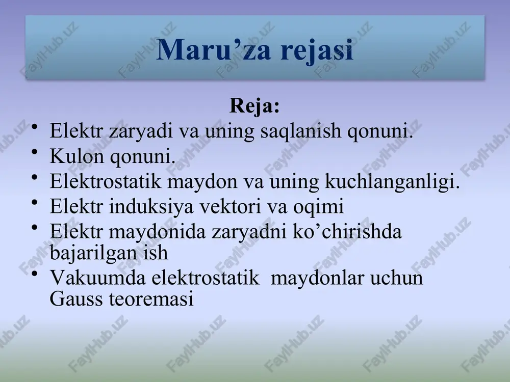 bo’ldi. 1845-yilda faradey magnit maydonida joylashgan modda orqali yorug’lik o’tganida shu yorug’lik tebranishlari tekisligining o’zgarishini kuzatdi. bu fakt yorug’lik va elektr o’rtasidagi bog’lanishdan dalolat beradi. faradey xix-asrning 30-50 yillaridayoq birinchi bo’lib elektr va magnit maydonlar tushunchasini kuzatdi. 1841-1842 yillarda e.x.lents va dj.djoul tokning issiqlik ta’siri qonunini aniqladilar. faradeyning tadqiqot ishlari bazasida toklar elektrotexnikasi rivojlandi, o’zgarmas va o’zgaruvchan tok generatorlari va dvigatellari yaratildi, elektroenergiyani uzoq masofalarga uzatish imkonini beruvchi qurilma transformatorlar paydo bo’ldi. 1853 yilda kel’vin (u.tomson) past chastotali elektromagnit tebranishlarini olishga muvaffaq bo’ldi va uning nazariyasini ishlab chiqdi. 1860-1865 yillarda dj.maksvell to’plangan barcha ilmiy materiallarni umumlashtirib, elektromagnit maydon nazariyasini yaratdi, elektromagnit to’lqinlar mavjudligini bashorat qildi, yorug’likning elektromagnit tabiatga ega ekanligini tasdiqladi (1873y.) va yorug’lik bosimini nazariy hisobladi. 1887-1888 yillarda g.gerts tajribada uzun elektromagnit to’lqinlarni oldi. p.n.lebedov yorug’likning qattiq jism va zaryadga ko’rsatadigan bosimni tajribada bevosita o’lchab, maksvellning hisoblari to’g’ri ekanligini isbotladi. 1881-yilda nemis fizigi va fiziologi g.gel’mgolts moddalarda elementar elektr …