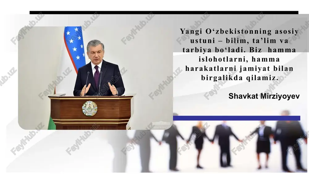 k bilan aloqalarini (pr) xizmatini yo‘lga qo‘yish orqali ta’lim-tarbiya jarayonini yanada sifatli va samarali tashkil qilish. vazifalar 01 03 02 04 ochiq eshik kunlari, muloqot yig‘ilishlari, konferensiyalar va boshqa madaniy-tarbiyaviy tadbirlar orqali jamoatchilik bilan bevosita aloqalarni rivojlantirish , maktabning faoliyatini keng jamoatchilikga namoyish etish samarali va doimiy aloqani ta’minlash uchun ota-onalar, mahalla vakillari, mahalliy tashkilotlar va tadbirkorlar bilan muloqot uchun turli kommunikatsiya kanallarini (ijtimoiy tarmoqlar orqali) yo‘lga qo‘yish amalga oshirilayotgan chora tadbirlar samaradorligini doimiy nazorat qilib borish, jamoatchilik fikr- mulohazalarini inobatga oish va takomillashtirib borish maktabning uzoq muddatli strategiyalarini ishlab chiqish, aniq maqsadlar belgilashi va ushbu maqsadlarga erishish uchun rejalar tuzish shvetsiyada maktab rahbarlari mahalliy fuqarolar, ota-onalar va jamoatchilik tashkilotlari bilan birgalikda qarorlar qabul qiladi. maktablar veb-sayt va ijtimoiy tarmoqlar orqali o‘z yangiliklarini yoritadi maktablar muntazam ravishda ochiq eshik kunlari, forumlar va onlayn platformalar orqali jamoatchilik bilan aloqalarni mustahkamlashga intiladi. shvetsiya tajribasi buyuk britaniya tajribasi avstraliya tajribasi pr strategiyalari ta’lim …