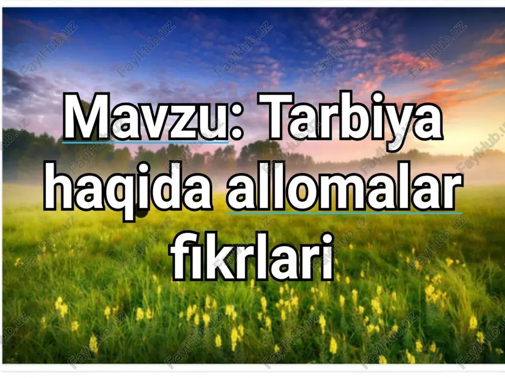 tarbiya biz uchun yo hayot - yo mamot, yo najot - Page 2