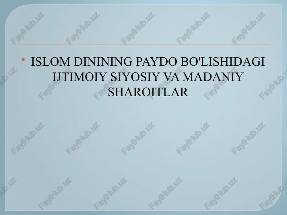 m dinining paydo bo`lgan ijtimoiy-tarixiy va g`oyaviy muhit. islomning vujudga kelishini tahlil etish o`sha tarixiy davr-vi-vii asrlarga xos xususiyatlar, arab qabilalari o`rtasida hukmron bo`lgan ijtimoiy-iqtisodiy munosabatlar va ularning diniy-g`oyaviy hayoti bilan qisqacha tanishib chiqishni taqozo etadi. arabiston yarimoroli iqlim sharoiti noqulay qumli sahrolar va tog`lardan iborat bo`lib, ko`chmanchi aholisi badavlat v-vii asrlarda chorvachilik bilan shug`ullanar edi. makka savdo markazi sifatida katta ahamiyatga ega bo`lib, atrofdagi qabilalarga boshqalarga nisbatan kuchliroq ta`sir ko`rsatar edi. makkada ukaz nomli katta bozor joylashgan edi. arab qabilalari o`rtasida makkaning diniy markaz sifatida roli ham ancha oshgan edi. makkada ka`batilloh ibodatxonasi turli arab qabilalarining 360 xudosining sanam, ya`ni butchalari mavjud bo`lgani tufayli bu shahar o`z atrofida yashovchi ko`p qabilalar uchun e`tiqod markazi - ziyoratgohga aylangan edi. arablarda ham tijorat, ham ziyorat deb bejiz aytmaganlar. islom ta`limotida, ro`za haqida yozilgan turli diniy manbalarda ramazon oyining mazmuni, ahamiyati, unda musulmonlarning burchi har tomonlama izohlangan. ro`za oyining har bir kunini …