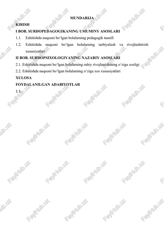 qni shakllantirishda zamonaviy texnologiyalar va innovatsion yondashuvlardan foydalanish masalalari dolzarb sanaladi. shu maqsadda o‘zbekiston respublikasi prezidenti sh.m. mirziyoyev tomonidan qabul qilingan “nogironligi bo‘lgan shaxslarning huquqlari to‘g‘risida”gi qonun va “inklyuziv ta’limni rivojlantirish konsepsiyasi” kabi hujjatlar maxsus ta’lim tizimini takomillashtirish uchun huquqiy asos yaratdi. prezident sh.m. mirziyoyev ta’kidlaganidek: “hech bir bola o‘z salohiyatini ro‘yobga chiqarish imkoniyatidan mahrum bo‘lmasligi kerak. har bir insonning kamoloti uchun sharoit yaratish — bizning eng muhim vazifamizdir.”[footnoteref:1] [1: o‘zbekiston respublikasi prezidenti sh. m. mirziyoyevning “yangi o‘zbekiston strategiyasi” asari. – toshkent: o‘zbekiston, 2022.] bu fikr, shubhasiz, eshitishida nuqsoni bor bolalarning ta’limi, tarbiyasi va nutqiy rivojlanishini ta’minlashda surdologopediya fanining ahamiyatini yanada oshiradi. chunki nutqning to‘liq shakllanishi bolaning tafakkuri, ijtimoiy faolligi va jamiyatga moslashuvini belgilovchi asosiy omillardandir. surdologopediya sohasida olib borilayotgan ilmiy izlanishlar shuni ko‘rsatadiki, eshitishda nuqsoni bo‘lgan bolalarning nutq rivojlanishida to‘g‘ri metodik yondashuvlar, maxsus o‘quv vositalari, zamonaviy eshitish apparatlari, logopedik texnik vositalar, multimedia dasturlari va interaktiv mashg‘ulotlarning roli juda katta. …