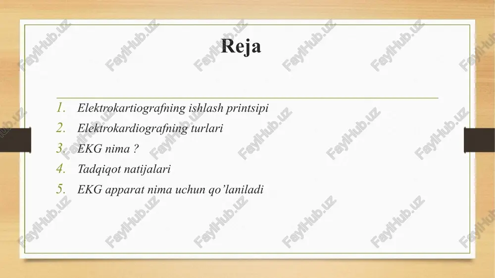 'liq holda etarli amaliy tajriba to'plangan. tadqiqot natijalari qanday? dummies uchun tadqiqot natijalari mutlaqo tushunarsiz bo'ladi, shuning uchun siz yurakning kardiyogrammasini o'zingiz o'qiy olmaysiz. shifokor elektrokardiografdan egri chizilgan uzun grafik qog'ozni oladi. har bir grafik bemorning tanasiga ma'lum bir nuqtada biriktirilgan elektrodni aks ettiradi. grafiklardan tashqari qurilmalar boshqa ma'lumotlarni, masalan, asosiy parametrlarni, u yoki bu ko'rsatkichning tezligini ta'minlashi mumkin. dastlabki tashxis avtomatik ravishda tuziladi, shuning uchun shifokor natijalarni mustaqil ravishda o'rganishi va faqatgina mumkin bo'lgan kasallik nuqtai nazaridan asbob ishlab chiqaradigan narsani hisobga olishi kerak. ma'lumotlar nafaqat qog'ozga, balki elektron tashuvchida ham, shuningdek, mashinaning xotirasida saqlanishi mumkin. yurak faoliyati elektr nerv impulsiga ta'sir qiladi, bu uning qisqarishi va bo'shashishini avtomatik va davriy ravishda keltirib chiqaradi. o'ng atriumning yuqori qismida joylashgan sinus tugunidan kelib chiqqan bu nerv impulsi qo'shni yurak mushaklari hujayralariga yurakning uchiga (pastki chap) qarab harakatlanadigan elektr to'lqinlari shaklida uzatiladi. ekg apparati nima uchun ishlatiladi? ekgni dekodlash shifokorga yurak …