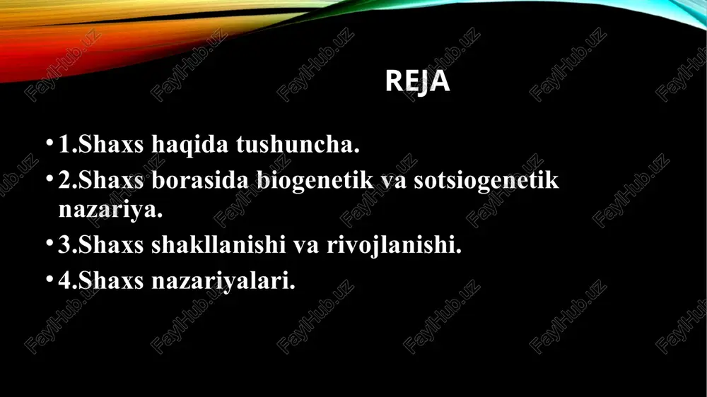 ing tevarak-atrofda munosabat, birgalikda faoliyat va ijodiy ish jarayonida namoyon bo'ladigan ijtimoiy axamiyatga molik o’zgarishlar qilish layokati shaxsning faolligi sifatida tushuniladi. shaxs faolligini ancha umumiy tarzdagi, birikma xolidagi ta'rifi uning g’oyaviy prinsipialligida, o’z nuktai- nazarini izchil ximoya kila borishida, so’zi bilan ishining birligida ifodalanadigan faol xayotiy pozisiyasining bildiradi. jamiyatda faol xayotiy pozisiya ijtimoiy burchga nisbatan ongli munosabatda bo'lishni, fuqarolikni, jamoachilikni, faoliyatga nisbatan ijodiy munosabatda bo'lishni, ilmiy dunyokarashga tayanadigan e’tiqodni, ijtimoiy-axlokiy koidalarning buzilishiga murosasizlikni takozo etadi. shaxsning moslashuvchanlikka xam, xulk-atvorning salbiy (nokonformliligi) turiga xam zid bo’lgan jamoa tarzida o’zini-o’zi belgilashi xam uning faol xayotini pozisiyasidan dalolat beradi. yosh yigit va qizlarda faol xayotiy pozisiyaning shakllantirish axloqiy tarbiyaning eng muxim vazifalaridan biridir. shaxs va uning faolligi to’g’risidagi g’arb nazariyalarining tanqidiy taxlili xozirgi paytda g’arb psixologiyasida shaxsni tadqiq qilish va tushunish borasida "insonparvarlik psixologiyasi" deb atalmish psixologiya vakillarining psixoanalitik nazariyalari va karashlari (shaxsning ekzistensialist nazariyalari) eng nufuzli yo’nalishlar bo’lib xisoblanadi. asrimiz boshlaridayok venalik …