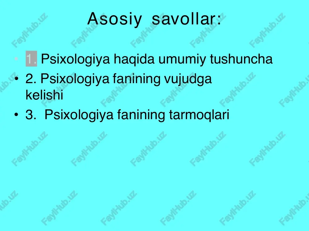375181small.jpg&rpt=simage&lr=10337 psixiatr psixolog psixoterapevt farqi nimada??? ko‘p hollarda psixologga murojaat qilish kerak deb o‘ylaydi-yu, lekin “meni esim joyida” degan javobni aytadi psixiatr – psixologik xurujga uchragan, psixikasi buzilgan insonlarga tashxis qo‘yadigan va dori - darmonlar bilan davolaydigan shifokor. inson o‘ziga va atrofdagilar uchun ziyon keltiradigan bo‘lsa, psixiatr unday insonlarni majburiy davolash huquqiga ega. psixoterapevt- shifokor, oliy tibbiy ma’lumotga (psixiatriya va psixoterapiya bo‘yicha) ega bo‘lgan inson. u juda qaltis tanglikka uchragan insonlar muammolarini hal qilishga yordam beradi. psixolog – bu psixologiya sohasidagi mutaxassis. uning tibbiy ma’lumotnomasi bo‘lmaydi, insonni ijtimoiy hayotidagi xarakterini, xatti- harakatlarini ruhiy holatini o‘rganadi. u inson hayotida noqulay vaziyatlarga tushib qolgan, hamda yaxshi tomonga o‘zgarishiga harakat qilayotgan, ruhiy sog‘lom va qo‘llab- quvvatlashga muhtoj bo‘lgan insonlar bilan ishlaydi. psixolog bilan mijoz o‘rtasidagi ma’lumot sir saqlanishi kafolatlanadi. masalan: depressiya bu nimalarda namoyon bo‘ladi?  xavotirlanish  qo‘rquv  fobiya (grekcha daxshat kurkuv)  asabiylashish bu xuddi ochiq eshik yonidagi devorga urilishga …
