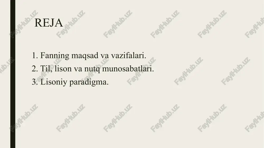 i 25.0% ilm-fan va texnologiya tili 25.0% xalqaro mavqe til, lison va nutq munosabatlari til – tafakkurni shakllantirish va rivojlantirishga, borliq haqidagi bilimlarni xotirada qat’iy sistema sifatida saqlashga, axborot uzatish va qabul qilishga xizmat qiluvchi muhim (birlamchi) ijtimoiy-ruhiy kommunikatsiya vositasi bo‘lib, u o‘z ichiga umis va ahvolarni ham, umisning ahvoga aylanish qonuniyatlarini ham qamrab oladi. lison– ma’lum bir til jamiyatning barcha a’zolari uchun ajdodlar tomonidan tayyor holga keltirib qo‘yilgan, umumiy va majburiy, fikrni shakllantirish, ifodalash, uzatish va boshqa maqsadlar uchun xizmat qiladigan vosita (birlik) lar hamda ularning o‘zaro birikish qonuniyatlarining ongdagi sistemasi. ajdodlar tomonidan bizga tegishli fonemalar, leksemalar, iboralar, morfemalar hamda ularning o‘zaro birikish qoidalari qoldirilgan. ular bizning ongimizda nutqda qo‘llanish uchun shay holatda turadi. lisonga xos birliklar lisoniy birlik deyiladi. nutq lisoniy birlikning jamiyat a’zolari ongida o‘rnashganme’yor asosida muayyan moddiy (yozma, og‘zaki va boshqalar) shakllardan birida voqelanishidir. masalan, a fonemasi og‘zaki nutqda eshitiladigan tabiatga ega bo‘ladi, bu eshitilish tovushning …
