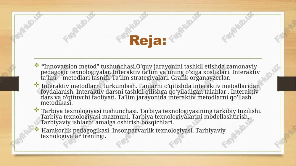 shakl,metod va vositalarning o’zgarishi. v.i.zagvyanskiyning fikricha, “yangi”, ”yangilik” tushunchasi nafaqat muayyan g’oyani balki hali amaliyotda foydalanilmagan yondashuv, metod va texnologiyalarni ifodalaydi. ammo bunda jarayon elementlari yaxlit yoki alohida olingan elementlardan iborat bo’lib, o’zgaruvchi sharoit va vaziyatda ta’lim va tarbiya vazifalarini samarali hal etish g’oyalarini o’zida aks ettiradi. yangilik- vosita sanalib, u aksariyat holatlarda yangi metod, metodika va texnologiyalar kortinishida namoyon bo’ladi. innovatsion ta’lim-(ing. “innovation” “yangilik kiritish, ixtiro”) – ta’lim oluyvchida yangi g’oya, me’yor, qoidalarni yaratish, o’zga shaxslar tomonidan yaratilgan ilg’or g’oyalar ,me’yor, qoidalarni tabiiy qabul qilishga oid sifatlar, malakalarni shakllantirish imkoniyatini yaratadigan ta’lim. ta’lim innovatsiyalari(yoki innovatsion ta’lim)- ta’lim sohasi yoki o’quv jarayonida mavjud muammoni yangicha yondashuv asosida yechish maqsadida qo’llanilib, avvalgidan ancha samarali natijani kafolatlay oladigan shakl, metod va texnologiyalar. innovatsion ta’lim tushunchasi birinchi marta 1979-yilda “rim klubi “da qo’llanilgan. ta’lim innovatsiyalari bir necha turga ajratiladi: yangi g’oyalar tizim yoki faoliyat yo’nalishini o’zgartirishga qaratilgan aniq maqsadlar no’ananaviy yondashuvlar odatiy bo’lmagan …