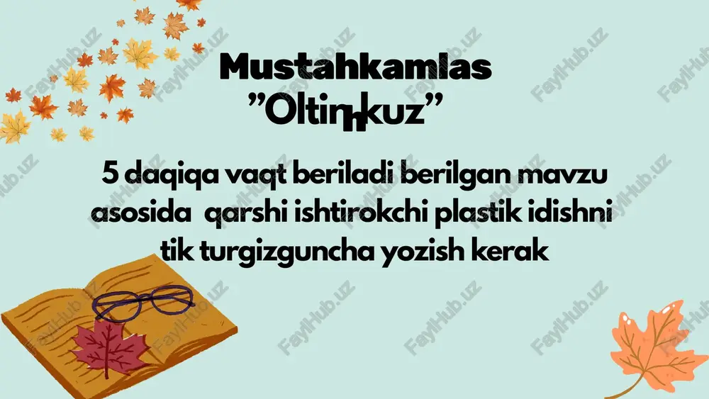 olma, kitob, ruchka, deraza, sumka, qalam, non, suv, daftor, telefon. sizlarga 10 soniya vaqt beraman — yodlab olasizlar, keyin o‘chirib tashlayman. ➡️ so‘ng ulardan 10 tadan nechta eslab qolganizni yozing.. natija: bu — ko‘rish sezgisining kuchi va e’tibor darajasini ko‘rsatadi. rasm chizish e`tibor uchun rahmat! image9.png image10.svg image1.png image2.svg image3.png image4.svg image5.png image6.svg image7.png image8.svg image11.png image12.png image13.png image14.png image15.svg image16.png image17.svg image18.png image19.svg image20.png image21.svg image22.png image23.svg image24.png image25.svg image26.png image27.svg image28.png image29.svg image30.png image31.svg image32.png image33.svg image34.png image35.svg image36.png image37.png image46.svg image47.png image48.svg image49.png image50.png image51.svg image52.png image53.png image38.png image39.svg image40.png image41.svg image42.png image43.png image44.svg image45.png image54.png image55.svg image56.png image57.svg image58.png image59.svg image60.png /docprops/thumbnail.jpeg