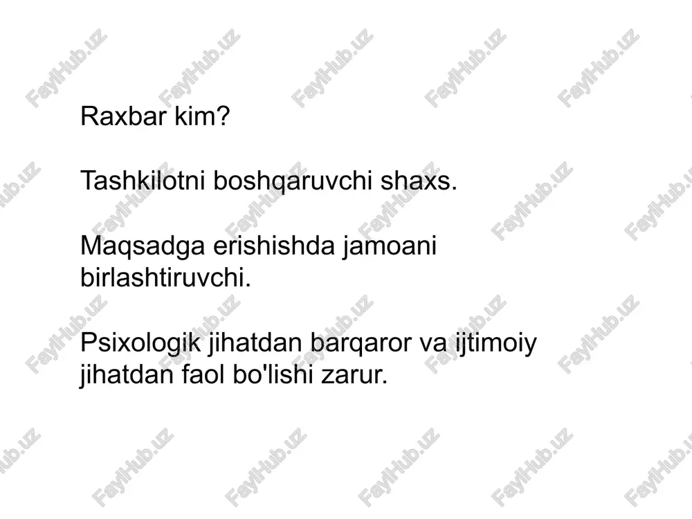 raxbarning psixologik xususiyatlari - Page 2