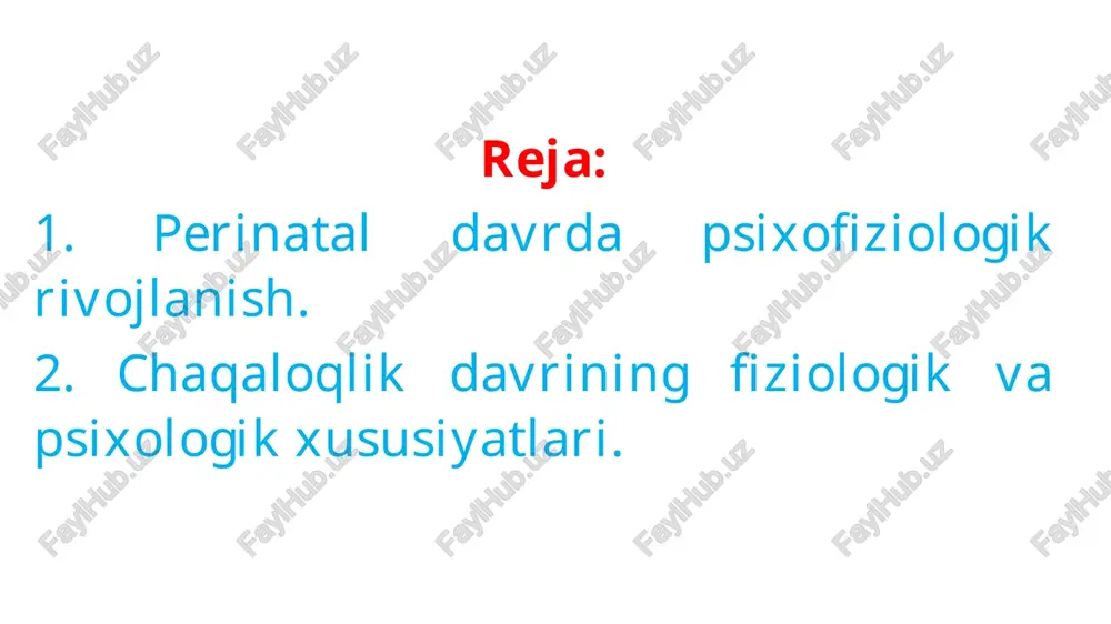 o'g'ri keladi. 5-oyligida homilada (xvatatelniy) ushlash refleksi yuzaga keladi. holat hajmi va kuchi ortadi. bola qimirlaganda, onasi uning tirsagi, tizzasi, boshini seza oladi. 6-oyligida homila uzunligi 30 sm, og'irligi 0,7 kg ga teng bo'ladi. ko'z to"liq shakllanadi, qovoqlari ochilishi mumkin. suyak sistemasi jadal rivojlanadi, sochlari o‘sishda davom etadi. bu davrda eng e’tiborli voqea - miya o'sishidir. bosh miya 6 marta kattalashadi, faoliyat ko'rsata boshlaydi. miya o‘sishi nafas olishi, uyqu va tetiklik jarayonlarini olzaro mutanosib boshqarish iinkonini beradi. 7-oyligida homila og‘irligi 1,5 kg ga teng bo‘ladi, nerv sistemasining stimullashishi natijasida nafas olish, yutish funksiyalari boshqariladi. vestibulyar apparat ishlay boshlaydi. 8-oyligida homila og‘irligiga haftasiga 200 g dan qo‘shilib boradi, uning organizmi tashqi olam bilan uchrashuvga tayyorlana boshlaydi. teri ostida yog‘ qatlam hosil bo‘lib, u temperatura o‘zgarishidan asraydi (dunyoga kelgan vaqtida).* [8 oylik tug'ilgan bolalarda nafas olish bilan bog'liq boigan qiyinchiliklar yuzaga kelishi mumkin. shuning uchun klinikada maxsus “inkubatorlar”da paivarishlanadi]. 8.5 oyligida ko'zini …