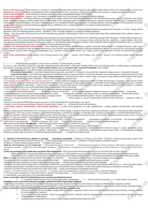 ga asoslangan yagona qaror qabul qilish orqali boshqaradi. o‘z jamoasi o‘sishiga yordam berish uchun tushuntirish ishlarini olib boradi. b) paternalistik boshqaruv uslubi avtokratik uslubning yana bir turi bo‘lib,bu jamoaning eng muhim manfaatlari doimo yodda tutiladigan bir tomonlama qarorlar qabul qilishga asoslanadi. muloqot hali ham bir tomonlama bo‘lsa-da,jamoa a’zolari eshitiladi va qarorlar ularning xohish-istaklarini hisobga olgan holda qabul qilinadi. biroq, qarorning o‘zi bo‘yicha menejer va jamoa o‘rtasida hamkorlik o‘rnatilmagan bo‘ladi. ushbu boshqaruv uslubida menejerlar o‘zjamoasida ishonch hissini yaratishga harakat qilishadi. xodimlarning to‘g‘ridan-to‘g‘ri hisobotlaridagi fikr-mulohazalari menejer qaror qabul qilganda inobatgaolinadi va bunga xodimlar ishonadi. paternalistik uslubning afzalliklari: menejerlar o‘z jamoasining farovonligi uchun haqiqatan ham qayg‘uradi.jamoa a’zolarining farovonligi har bir qarorning markazida turadi;boshqa avtokratik uslublardan farqli o‘laroq, jamoa a’zolari qaror qabulqilish jarayonining o‘zida hamkorlik qilish imkoniga ega bo‘lmasa ham, o‘zxohish-istaklarini menejeriga bildirishga faol ravishda da’vat etiladi. paternalistik uslubning kamchiliklari: ushbu uslub samarali bo‘lishi uchun menejer jamoa va tashkilot manfaatini birinchi o‘ringa qo‘yishi zarur. …