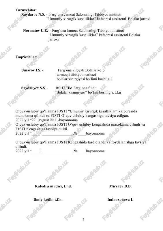-1 mm. ignaga rezina naycha kirgizilib naychaning erkin uchi shpritsga kiritish uchun kanyula bilan taminlangan. bushlig‘i zajim bilan berkitilgan. chap qul bilan taxminiy teshilgan joyda terini suramiz, keyin uni fiksatsiyalaymiz. chunki igna olingach g‘adir-budur kanal xosil bo‘lish kerak. o‘ng qul bipan igna qatiy perpendikulyar ravishda ko‘krak devoriga kiritiladi. bundan keyin rezina naychaga shprits ulanadi, zajim olinib ichidagi suyuqlik surib olinadi. shprits bushashidan oldin naychani yana zajim bilan qisamiz. suyuqlik yoki xavo bilan qisilgan tomirlarni tez siljishini oldini olish maqsadida surib olish sekinlik bilan bajariladi, bunda bolaning pulsi va umumiy axvoli kuzatiladi 2.plevra bo‘shlig‘ini drenajlash va torakotsentez. plevra bushlig‘ini drenajlash bilan torokosentiz piopnevmotoraksda yoshidan qat’iy nazar 1yoshgacha bulgan bolalarda piotoraksda sho‘ngdek punksiya bilan davolash effektsiz bulganda quyuq va yopishqoq yiring xisobiga qarshi ko‘rsatma bo‘ladi. bumetodning asosiy maqsadi plevra bushlig‘ini yiring va xavodan tozalash plevra bushlig‘ini sanatsiya qilish o‘pkani rostlash va uni rostlangan xolatgda ushlab turish . torokosentiz operatsiyasi bilan plevra bushlig‘ini …