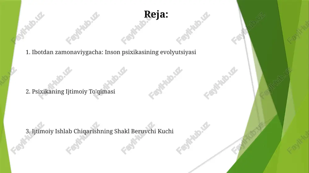 i. ijtimoiy ishlab chiqarish insoniy mavjudotning bir shakli bo'lib, hayotimizni shakllantiradi. ijtimoiy ishlab chiqarish inson mavjudotining negizidir. til va ramzlarning ruhiy holatni shakllantirishdagi roli. til va ramzlar bizning fikrlarimiz, e'tiqodlarimiz va idrokimizni shakllantiradi. ijtimoiy ishlab chiqarish insoniyat mavjudotining asosidir, ehtiyojlarimizni va munosabatlarimizni shakllantiradi. bizning ruhiy holatimiz ijtimoiy aloqalar va tarixiy kontekstlar tomonidan ta'sirlanadi. ijtimoiy ishlab chiqarish: taraqqiyot va o'zgarish dvigatel ijtimoiy ishlab chiqarish insoniy mavjudotning tabiiy usulidir. ijtimoiy ishlab chiqarish taraqqiyot va jamiyat o'zgarishining asosiy omilidir. inson psixikasi ijtimoiy va tarixiy sharoitlar ta'sirida shakllanadi. ijtimoiy tuzilmalarning psixikaga ta'siri ijtimoiy tuzilmalar bizning fikrlarimiz, his-tuyg'ularimiz va xatti-harakatlarimizni shakllantiradi. bizning psixikamiz ijtimoiy va tarixiy kontekstlarning mahsulidir. ijtimoiy ishlab chiqarish - bu insonlarning dunyo bilan o'zaro ta'sir qilishining asosiy usuli. shaxsiyat rivojlanishidagi shaxs va jamiyatning o'zaro ta'siri inson ongi o'zining tarixiy va ijtimoiy muhitining mahsulidir. ijtimoiy ishlab chiqarish, inson mavjudotining bir shakli sifatida, psixologik rivojlanishga tubdan ta'sir qiladi. shaxsiy rivojlanish ijtimoiy o'zaro munosabatlar va …