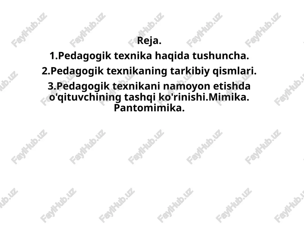 bog’liq bo’lib, ta’lim - tarbiya jarayonining texnologik tomonini yoritadi: didaktik, tashkilotchilik, konstruktiv, kommunikativ, qobiliyatlar; talab qo’yish, jamoaviy ijodiy ishlarni tashkil etish, pedagogik muloqotni boshqarish va boshqalar. o’qituvchining o’quvchilar bilan muomalasi jarayoni. pedagogning ijodiy hissiyotlari asosida o’zaro hamkorlikni tashkil eta olish qobiliyatining samarasi haqida tushuncha hosil qilish. o’qituvchining tashqi ko’rinishi pedagogik texnikasini namoyon etuvchi muhim xususiyatlaridan biridir. har qanday insonning tashqi ko’rinishi atrofdagilarga estetik ma’no va zavq kasb etib, doimiy e’tiborda bo’lishini unutmaslik kerak. o’qituvchining tashqi ko’rinishini asosan namoyish etuvchi muhim hususiyatlari uning chehrasidagi mehribonlik, jiddiylik, yurishida bosiqlik, tabiiylikdir. o’qituvchi sinfga kirishi bilan so’zsiz o’quvchilar e’tiborida bo’ladi, ular bilan muloqotga kirishadi. sinf sahnasida bajarilayotgan uning xoh ijobiy, xoh salbiy hatti-harakatlari o’quvchilarga ta’sir o’tkaza boshlaydi. ayniqsa, yosh o’qituvchilar ilk bor darsga kirishlaridan oldin his-hayajonini, qo’rquvini yengishlari, o’zlarini erkin tutishlari, birinchi dars paytida sodir bo’lishi mumkin bo’lgan har qanday muvaffaqiyatsizlikdan o’zlarini yo’qotmasliklari lozim. o’qituvchining tashqi ko’rinishida, pedagogik texnikasi tizimidagi mimik, pantomimik holatlar muhim …