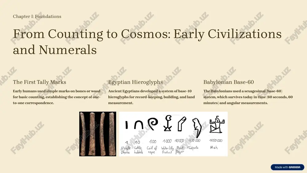 tesimals and methods for calculating areas and volumes, foreshadowing calculus. 4 a new system the golden age of india: zero, decimals, and trigonometry the contributions of indian mathematicians were revolutionary, fundamentally transforming number systems globally. the concept of zero: developed as both a placeholder and a number in its own right, solving countless mathematical ambiguities. place-value system: the modern decimal system (base-10) originated here, enabling complex arithmetic with ease. trigonometry: indian scholars advanced spherical trigonometry, essential for astronomy and navigation. these innovations laid the foundation for virtually all computational and mathematical work that followed. 5 bridge to the west islamic scholarship: preserving and advancing mathematical knowledge preservation islamic scholars translated and preserved greek and indian texts, saving them from destruction during the european dark ages. al-khwarizmi the term "algebra" derives from the title of his treatise, kitab al-jabr. he systematized the solution of linear and quadratic equations. numerical methods significant …
