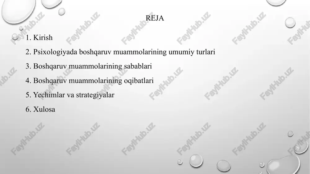 motivatsiyaning pastligi, ishdan qoniqmaslik, professional burnout sindromi kabi masalalarni o'z ichiga oladi. psixologik xizmat ko'rsatish sohasida inson resurslari hal qiluvchi ahamiyatga ega, shuning uchun kadrlar bilan bog'liq muammolar ayniqsa dolzarbdir. psixologiyada boshqaruv muammolarining umumiy turlari (davomi) ikkinchidan, **tashkiliy tuzilma va jarayonlar bilan bog'liq muammolar**. bu noaniq vazifalar taqsimoti, samarali kommunikatsiya yo'qligi, qaror qabul qilish jarayonining sustligi, tashkiliy madaniyatning yetarli darajada rivojlanmaganligi, o'zgarishlarga qarshilik kabi muammolarni qamrab oladi. masalan, agar psixologik markazda vazifalar aniq taqsimlanmagan bo'lsa, xodimlar o'z rollarini tushunmasligi va bu ish jarayonida chalkashliklarga olib kelishi mumkin. yoki samarali kommunikatsiya yo'qligi turli bo'limlar o'rtasida kelishmovchiliklarni keltirib chiqarishi mumkin. psixologiyada boshqaruv muammolarining umumiy turlari (davomi) uchinchidan, **moliyaviy va resurslar bilan bog'liq muammolar**. psixologik xizmat ko'rsatish sohasida moliyalashtirish odatda cheklangan bo'lishi mumkin. bu yetarli moliyaviy resurslar yo'qligi, byudjetni to'g'ri taqsimlashda qiyinchiliklar, zamonaviy texnologiyalar va asbob-uskunalarga investitsiya kiritishning yetarli emasligi kabi muammolarni keltirib chiqarishi mumkin. resurslarning cheklanganligi psixologlarning ish unumdorligiga va xizmat sifatiga …