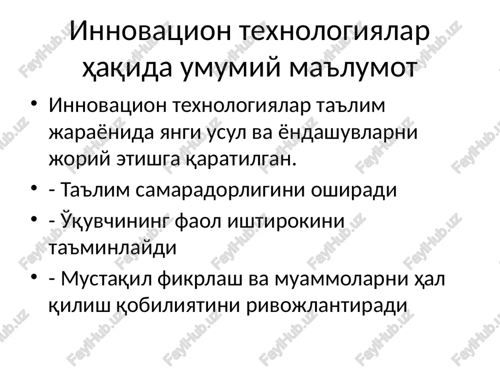 innovatsion texnologiyalarni qo'llash usullari - Page 2