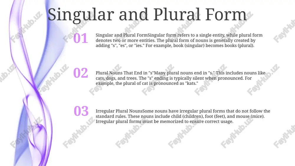 oto (photos). 1. plural nouns ending in -o- plural nouns ending in -o typically change to -es.- examples: potato -> potatoes, tomato -> tomatoes 3. irregular plural nouns- a few nouns ending in -o have irregular plurals.- examples: child -> children, ox -> oxen, woman -> women. plural nouns ending in -y 3. vowel before y- if a vowel comes before the y, add -s- day → days- key → keys- toy → toys 1. changes y to i and add -es- baby → babies- city → cities- company → companies 2. consonant before y- if a consonant comes before the y, keep the y and add -ies- lady → ladies- party → parties- memory → memories plural nouns of compound words plural nouns of compound words- examples: boy scouts -> boy scouts, mothers-in-law -> mothers-in-law plural nouns- ends in "-s": cat -> cats- ends in "-es": wife -> wives- …