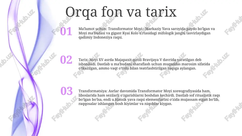 obillikni kengroq qabul qilish va optimallashtirishga to'sqinlik qiladi. kelajakdagi yo'nalishlar: avtonom transport vositalarida doimiy izlanishlar va innovatsiyalar, sun'iy intellekt integratsiyasi va barqaror energiya manbalari transformativ mobility echimlarini ilgari surish uchun juda muhimdir. fanlararo hamkorlik: muhandislar, shaharsozlikchilar, siyosatchilar va ijtimoiy olimlar o'rtasidagi hamkorlik transformativ harakatchanlikning ijtimoiy va iqtisodiy ta'sirini bartaraf etish va barcha uchun teng huquqli foydalanish va imtiyozlarni ta'minlash uchun muhim ahamiyatga ega. e'tiboringiz uchun rahmat @taqdimot_robot image11.jpg image3.jpg image2.jpg /docprops/thumbnail.jpeg