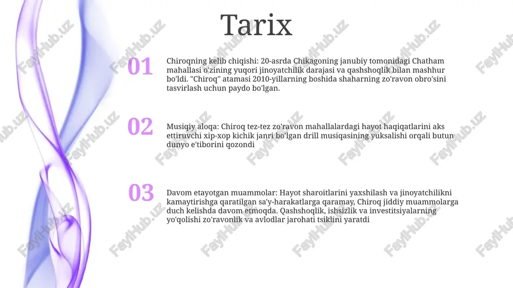 o'pincha zo'ravonlik va to'dalar bilan bog'liq chiroq: 2015 yil rejissyori spike li tomonidan chikagodagi qurol zo'ravonligi epidemiyasini o'rganuvchi hujjatli film samaradorlik chiroqning samaradorlik chora-tadbirlari:- samaradorlikning asosiy chora-tadbirlari quyidagilardan iborat: - elektron hujjat aylanishi tizimi, yozuvlarga tez va oson kirish imkonini beradi. - avtomatlashtirilgan uchrashuvlarni rejalashtirish tizimi, bemorlarni kutish vaqtini qisqartirish. - real vaqt rejimida ma'lumot almashish imkonini beruvchi markazlashtirilgan ma'lumotlarni saqlash. chiroqda samaradorlik:- chiroq samaradorlikni oshirish uchun bir qancha chora-tadbirlarni amalga oshirdi, jumladan, yozuvlarni raqamlashtirish, jarayonlarni avtomatlashtirish va ish oqimlarini tartibga solish.- bu harakatlar natijasida javob berish vaqtlari tezlashdi, operatsion xarajatlar kamayib, aniqlik yaxshilandi. samaradorlikni oshirishning ta'siri:- samaradorlikni oshirish chiroqga sezilarli ijobiy ta'sir ko'rsatdi, jumladan: - kutish vaqtini qisqartirish va aloqani yaxshilash tufayli bemorning qoniqishini oshirish. - ma'muriy xarajatlarni qisqartirish, bemorlarni parvarish qilish uchun resurslarni bo'shatish estetika yaxlit yondashuv: estetikadan tashqari, chiroqning estetikasi yaxlit falsafani o'z ichiga oladi. turmush tarzi bo'yicha ko'rsatmalar va shaxsiy tavsiyalar mijozlarga uchrashuvdan keyin uzoq vaqt …