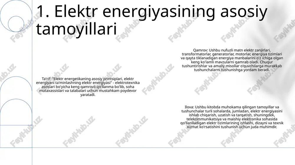 va uzatish tizimlarida hal qiluvchi rol o'ynaydi. bu kuchlanishni konvertatsiya qilish imkonini beradi va kontaktlarning zanglashiga olib, xavfsiz va samarali quvvat etkazib berishni ta'minlaydi. “elektr energetika tizimining tashkil etuvchilari” oʻzbek tilidagi ushbu nashr elektr energetika tizimlarini tashkil etish va rejalashtirish boʻyicha qimmatli maʼlumotlarni taqdim etadi, tarmoq infratuzilmasi, energiya ishlab chiqarish va talabni boshqarish kabi mavzularni qamrab oladi. o'zbekiston elektrotexnika sanoati o'zbekistonda elektr tarmog'ini modernizatsiya qilish va qayta tiklanadigan energiya loyihalariga investitsiyalar kiritilib, sezilarli darajada rivojlanmoqda. transformator texnologiyasi ushbu o'sishni qo'llab-quvvatlashda muhim rol o'ynaydi, energiyani samarali taqsimlash va yangi energiya manbalarini integratsiyalash imkonini beradi. 4. transformator texnologiyasi va uning ta'siri elektr uzatish liniyalari evolyutsiyasi: elektr tarmoqlarini loyihalashdagi yutuqlar elektr energetika tizimining tashkil etuvchilari: pioneers in transmission line development elektr tarmoqlarini optimallashtirish: uzatish samaradorligini oshirish uchun ilg'or texnologiyalardan foydalanish 5. elektr uzatish liniyalarining evolyutsiyasi nikola teslaning "oqimlar urushiga qo'shgan hissasi" tesla innovatsion o'zgaruvchan tok (ac) tizimini ishlab chiqdi, bu edisonning to'g'ridan-to'g'ri tok …