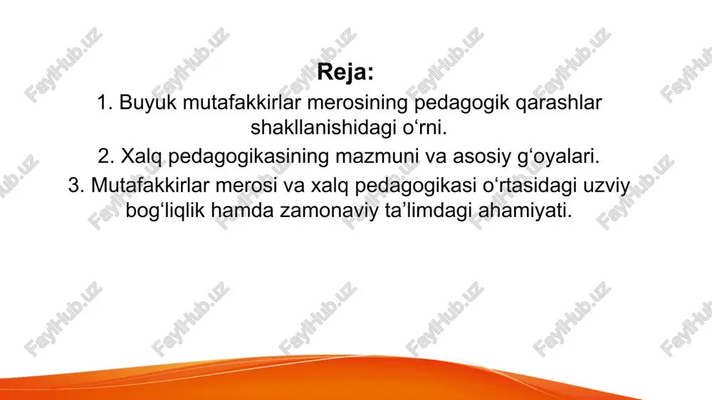 so'zlaridan imkon qadar keng foydalanganliklarini ko'ramiz. masalan, "yaxshi xulqlar" qatoriga kiruvchi "sabr" mavzusida: "sabr insonlar uchun buyuk bir fazilatdurki, janobi haq sobrlarni madh qilishdur. shariati islomiyada janobi haq tarafidan kelgan balo va qazoga sabr qilmoq farzi ayndur" shul xususda so'ylanmish bir hadisi sharifning ma'nosi "ilm imonli kishilarning muhibi, hilm homiysi, aql dalili, yaxshi amal sarmoyasi, muloyimat volidi, afv axavoni, sabr hokimi vijdonidur," - deyilishi. arablar "assabru miftohulfalah"- sabr shodlig'ning kalilidur deyurlar . oilada bolalarni ma'naviy-axloqiy tarbiyalashda milliy qadriyatlardan foydalanishning milliy pedagogik va uslubiy asoslarini ilmiy-nazariy jihatdan ishlab chiqishga bugungi kundagi ehtiyoj va uni samarali hal etishning optimal yo'llarini topish asosiy muammolardan biri bo'lib qolmoqda. umuman, abu rayhon beruniy ilm- fanning buyuk homiysi va muxlisi sifatida mamlakatning obodonchiligi ilm- fanning gullashida, odamning baxti esa uning bilim va ma’rifatida deb bildi. yaratgan asarlarida u ta’lim- tarbiyaga doir she’r va hikmatlardan misollar keltirib, ular orqali har bir inson o’z qalbining farmoyishiga ko’ra xayr- …