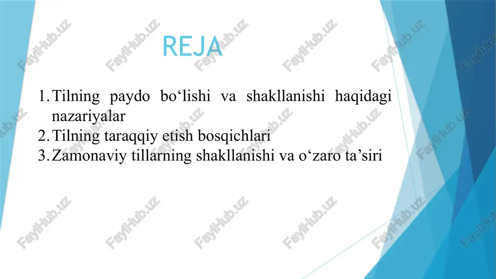 ayvonlarning ovozi va insonning instinktiv faryodlariga taqlid qilish va o'zgartirishga bog'liq ekanligini aytib o`tdi. 1861 yilda tarixiy tilshunos maks myuller og'zaki tilning kelib chiqishiga oid spekulyativ nazariyalar ro'yxatini e'lon qildi: • “bov-vov” - nemis faylasufi iogann gotfrid xerderga tegishli bo'lgan faraz. unga ko`ra dastlabki so'zlar hayvonlar va qushlarning qichqirig'iga taqlid qilish natijasida paydo bo`lgan. ayrim adabiyotlarda “kakku” nazariyasi deb ham aytiladi. •“pooh-pooh” – dastlabki so'zlarni og'riq, zavq, hayrat va hokazolar bilan qo'zg'atilgan hissiy so'zlar va undovlar sifatida paydo bo`lgan deb hisoblovchi nazariya. • “ding-dong” - maks myuller o`zining “ding-dong” deb nomlangan nazariyasini taklif qildi. unga ko`ra hamma narsa tabiiy rezonans tebranishiga ega, bu esa inson tomonidan o'zining dastlabki so'zlarida qandaydir tarzda aks ettirilgan. •“yo-he-ho” – nazariyasi til paydo bo`lishini odamlarning jamoaviy ritmik mehnatdan so`ng hordiq chiqarish maqsadida, mushaklarning harakatini bo`shashtirishga urinish natijasida paydo bo'lganligini aytib o`tadi, natijada chuqur nafas olish holati “ho” taqlid tovushi bilan ifodalangan. til - insonlar orasidagi …