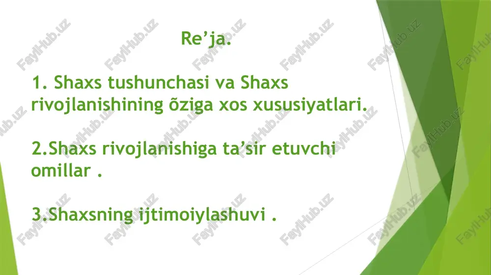 lashuvning xilma-xil – madaniy, axloqiy, xuquqiy, mehnat, psixologik ko’rinishlarini aks ettiradi. shuningdek, ijtimoiylashuv muammolari z.freydning klassik psixoanalizida, interaksionizmda, marksizm vakillari l.vigotskiy va a.leontyev ijodida, t.parsonsning tarkibiy-funksional tahlilida tadqiq etilgan. hozirgi kunda ijtimoiylashuv jarayonining o‘ziga xos xususiyatlari chikago va ayova dagi simvolik interaksionizm maktablari va “psixodrama” yo‘nalishi namoyandalari tomonidan o‘rganilmoqda ijtimoiy munosabatlar – jamiyat hayotida moddiy va ma’naviy faoliyatlar natijasida turli subyektlar o‘rtasida qaror topadigan o‘zaro munosabat va harakat mezonlari. ijtimoiy munosabatlar moddiy va ma’naviy munosabatlarga bo‘linadi. moddiy ne’matlar ishlab chiqarish jamiyatning yashashi va rivojlanishining asosini tashkil etadi. gender tengligi va jinsiy tenglik, aniqrogʻi: erkaklar va ayollar oʻrtasidagi tenglik — bu oilada erkaklar va ayollar oʻrtasida teng huquqlarga erishishni nazarda tutadigan tushuncha va boshqa qonuniy munosabatlar. baʼzi tadqiqotchilarning fikriga koʻra [1], gender tengligi — bu patriarxal tizimdan keyingi ijtimoiy-jinsiy munosabatlarning keyingi bosqichi[2]. gender tengligi tamoyili insonning shaxs sifatida paydo boʻlishiga toʻsqinlik qiladigan barcha ijtimoiy toʻsiqlarni oʻrganish va yoʻq qilish, shuningdek, hayotning …