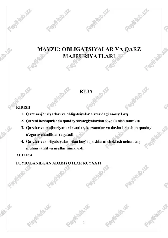 zkur obligatsiyalar xatarlarsiz ma’lum miqdordagi kafolatlangan daromad olish imkonini beradi. obligatsiyalar, yuqori likvidlik bozor instrumenti yoki garov ta’minoti bo‘lganligi uchun, tijorat banklarining kreditlash imkoniyatlarini cheklamaydi. obligatsiyalarni joylashtirish erkin bozor sharoitida auksion o‘tkazish orqali amalga oshiriladi. tijorat banklari sotib olish zaruriyati va hajmi to‘g‘risidagi qarorlarini mustaqil qabul qiladilar. agar tijorat banklarida qo‘shimcha likvidlilikka bo‘lgan talab obligatsiyani so‘ndirish muddatidan oldin yuzaga kelsa, ushbu obligatsiyalardan garov sifatida foydalanib markaziy bankdan yoki boshqa tijorat banklaridan kredit olishi mumkin. bundan tashqari, istalgan paytda banklar ushbu obligatsiyalarni ikkilamchi bozorda yoki markaziy bankning o‘ziga qayta sotishlari mumkin. umuman olganda, markaziy bank obligatsiyalari quyidagi asosiy maqsad va vazifalarni uchun xizmat qiladi: birinchidan, pul bozori foiz stavkalarini boshqarishga va ularning markaziy bank asosiy stavkasiga yaqin darajada shakllanishiga xizmat qiladi; ikkinchidan, tijorat banklari uchun belgilangan normativlar doirasida likvidlilikni samarali boshqarish hamda bir vaqtning o‘zida daromad olish imkonini beradi va bu bankning kredit operatsiyalari bo‘yicha foiz stavkalarini tushirishga imkon beradi; uchinchidan, …