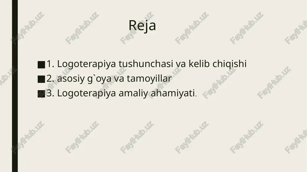 anadi. hayotning mazmuni. logoterapiyaning istiqboli shundan iborat inson zavq yoki qudratga intilish bilan emas, balki hayotga mazmun beradigan narsalar bilan harakat qiladi. v. franklning eng mashhur kitobi - "ma'noni izlayotgan odam" - butun dunyoda bir necha bor qayta nashr etilgan. logoterapiyaning kontseptual asoslari ekzistensial tipdagi uchta bog'liq ta'limotlardan iborat: 1) iroda, ma'no uchun intilish to'g'risida; 2) hayotning mazmuni to'g'risida; 3) iroda erkinligi to'g'risida. bu jihatdan kelishmovchilik mavjud - bixeviorizm bilan, aslida iroda erkinligini rad etish; - psixoanaliz bilan, lazzatlanish istagi yoki hokimiyat irodasi to'g'risida g'oyalarni ilgari surish; hayotning mazmuniga kelsak, freyd bu savolni beradigan odam ruhiy kasallikni namoyon qiladi deb ishongan. v. frankl hayotning ma'nosini anglash istagini tug'ma deb hisoblaydi va aynan shu motiv shaxsiyat rivojlanishining etakchi kuchi hisoblanadi. frankl chuqur psixoanalitik yo'nalishlardan uzoqlashib, eng yuqori aqliy tajribalarni tushunishga va ular haqidagi bilimlardan terapiya uchun foydalanishga intildi. u noogen nevrozlarga (hayotning ma'nosini yo'qotish bilan tavsiflanadi) alohida e'tibor qaratdi va insonning …