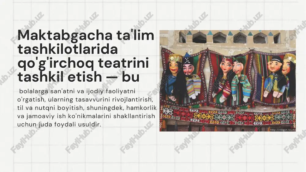 maktabgacha ta'lim tashkilotlarida qo'g'irchoq teatrini tashkil etish - Page 2
