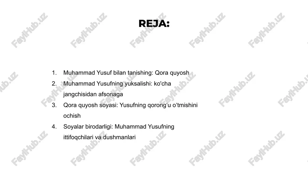 all 1 2 3 muhammad yusuf qora quyoshga qarshi: yakuniy to‘qnashuv “muhammad yusuf: qora quyosh” dostonida tomoshabinlar muhammad yusuf va dahshatli qora quyosh o‘rtasidagi so‘nggi jangga guvoh bo‘lishadi. jang avjiga chiqadi, chunki ikkala tomon ham g'alaba va hukmronlik uchun kurashda o'zlarining eng kuchli qobiliyatlari va strategiyalarini ishga soladi. muxlislar o'z o'rindiqlarining chekkasida qolib ketishadi, chunki bu hayajonli va harakatga boy to'qnashuv paytida dunyo taqdiri muvozanatda. qora quyosh merosi: yusufning yer osti dunyosiga ta'siri “qora quyosh” nomi bilan mashhur bo‘lgan muhammad yusuf o‘zining mash’um merosi bilan yer osti dunyosida abadiy iz qoldirdi. uning ta'siri ko'lankalarda aks-sado berib, kelgusi yillar davomida jinoyat manzarasini shakllantiradi. qora quyosh dostoni yusufning shafqatsiz kuchi va ta'siridan dalolat beradi. uning nomi uni kesib o'tishga jur'at etganlarning qalbiga qo'rquv solib, uning qora kuch sifatidagi obro'sini mustahkamlaydi. qora quyosh jinoiy dunyoga uzoq soya solib, uning ortidan tartibsizlik va vayronagarchilik izlarini qoldirishi bilan yusufning merosi. uning hikoyasi kuch-qudrat, shuhratparastlik va …