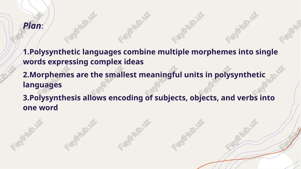 n of polysynthesis - polysynthesis describes a linguistic process where subjects, objects, and verbs combine into single complex words. this trait appears in languages such as mohawk and inuktitut. it enables compact expression of ideas. • structure and functionality - a polysynthetic word often merges multiple morphemes. morphemes represent grammatical functions or meanings. this structure simplifies entire sentences into unified words. • examples in natural languages - languages like greenlandic exhibit polysynthesis. words encode subject and object markers alongside thematic verbs. this characteristic fosters expressive efficiency. • impact on communication - polysynthesis enhances linguistic precision. by embedding grammatical details into single words, speakers express nuanced ideas concisely, contributing to linguistic diversity. examples include inuktitut and mohawk as polysynthetic languages • definition of polysynthetic languages - polysynthetic languages are characterized by complex words formed from multiple morphemes, often expressing entire sentences or phrases within a single word. such languages heavily rely …