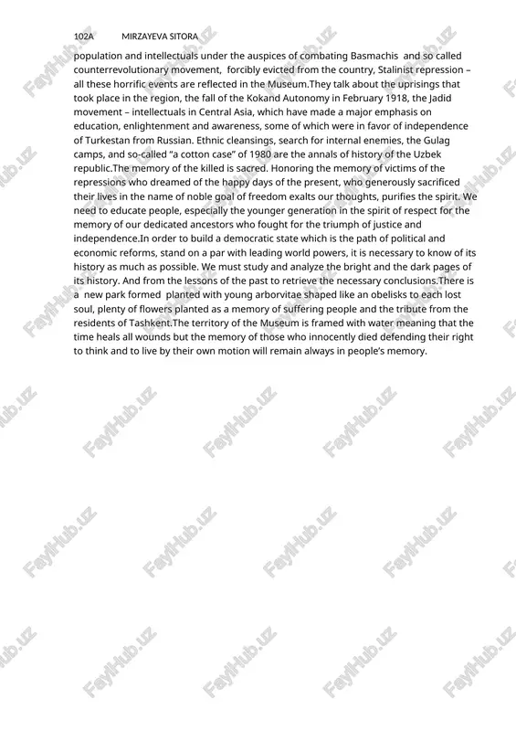 e development of the culture of the city of shakhrisabz from ancient times to the present.the ancient and sacred land of shakhrisabz is a holy place. the ancestors of such great figures as hisrav dehlavi, mirza bedil, mirza golib lived on this land. but this region was most of all glorified, undoubtedly, by the great commander amir temur.the museum building is located in the complex of chubin madrasah, built in the xiv-xvi centuries and included by unesco in the list of “universal values”. 3museum of remembrance of victims museum of remembrance of victims of the repressions is the only one of its kind in the cis. it presents everything somehow connected with the repressions and persecution of the people of uzbekistan. suppression of the national liberation movements by the tsarist russia, later by the soviet regime, the destruction of the most active layer of the population and intellectuals under the …