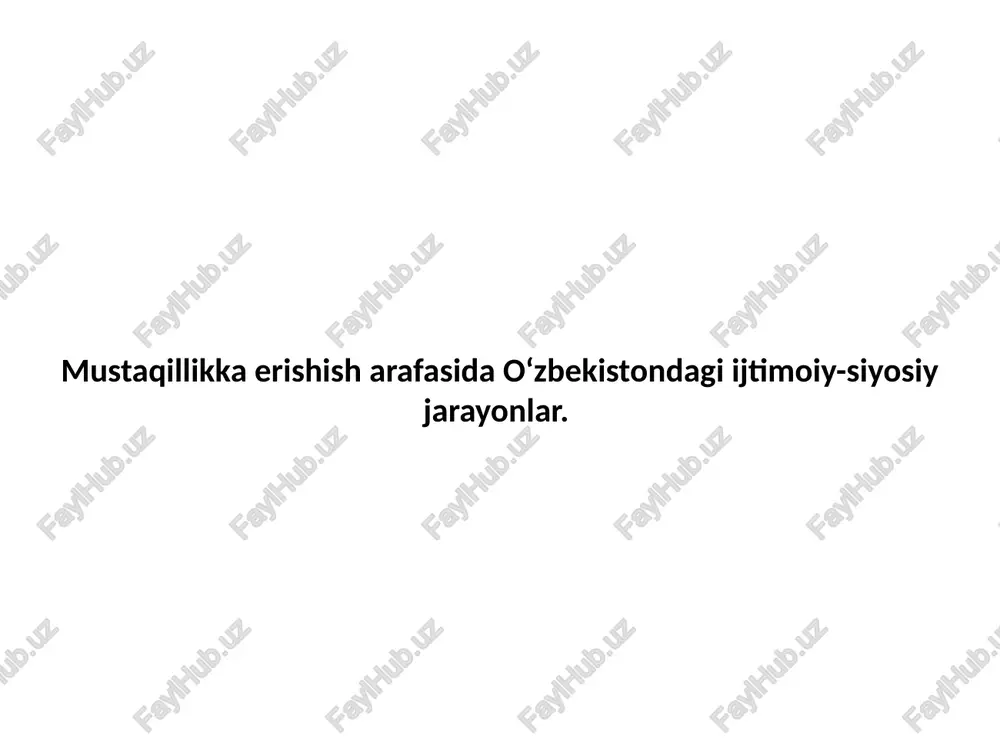 gdlyan va n.ivanov sharof rashidov 1989 yil 23 iyunda islom karimov o‘zbekiston kompartiyasi markaziy komitetining birinchi kotibi etib saylandi. 1989 yil 21 oktyabr da o’zbek tiliga davlat tili maqomi berildi. “paxta ishi”, “o’zbek ishi”qurbonlari, jumladan sharof rashidov i.karimov tomonidan oqlandi. kpss mq bosh kotiblari yu.v. andropov k.u. chernenko mixail gorbachyov xx asr 80-yillariningo‘rtalarida sssrning parchalanishireal ob’yektiv haqiqatga aylanib qolgan.natijada sovet hukumati bu holatni oldini olish maqsadida navbatdagi siyosiy yo‘lni–qayta qurish siyosatini ilgari surdi.«qayta qurish»–xx asrning 80–yillari o‘rtalarida keng iste’molga kirgan tushuncha. qaytaqurish-moskvada kpss markaziy komitetining 1985-yil 23-aprelda bo‘lib o‘tgan plenumi va unda kpssmk boshkotibi mixail sergeevich gorbachev «kpssning navbatdagi xxvii s’ezdini chaqirish,unga tayyorgarlik ko‘rish va o‘tkazish bilan bog‘liq vazifalar to‘g‘risida»ma’ruza bilan bevosita bog‘liqdir. bu siyosat sssrda totalitartizimni islohot yo‘li bilan o‘zgartirishga qaratilgan harakatni anglatgan.qayta qurish siyosatining maqsadi va vazifasi mamlakatda to‘planib qolgan ijtimoiy–siyosiy,iqtisodiy,madaniy va mafkuraviy sohalardagi muammolarni«qaytaqurish»yo‘li bilan hal etishdan iborat bo‘lgan. qayta qurish davrida iqtisodiy ahvol ogirlashdi. halqning turmusg …