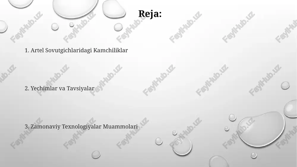 rgiya sarfini oshiradi. dasturiy ta'minot muammolari ba'zi artel sovutgichlarida wi-fi moduli bilan bog'liq dasturiy ta'minot muammolari mavjud bo'lib, ulanishning beqarorligi va 5-10% hollarda qurilma ilovasi bilan sinxronlashmasligi kuzatiladi. artel sovutgichlaridagi dasturiy ta'minotning eski versiyalari, 2020 yildan avval chiqarilgan modellarga xos bo'lib, funksiyalar cheklanganligi va xatoliklarning yuqori chastotasiga olib keladi. dasturiy ta'minot yangilanishlari kamdan-kam hollarda chiqadi, bu esa yangi xususiyatlarning qo'shilmasligiga va mavjud xatoliklarning tuzatilmasligiga, natijada foydalanuvchilar uchun noqulayliklarga olib keladi. garantiya va texnik xizmat ko'rsatish artel muzlatkichlari uchun 1 yillik kafolat muddati taqdim etiladi, qo'shimcha 2 yillik kengaytirilgan xizmat ko'rsatish paketini sotib olish mumkin. texnik xizmat ko'rsatish markazlarining 90% dan ortig'i toshkent shahrida joylashgan bo'lib, mijozlarga tezkor va sifatli yordam ko'rsatishadi. artelning rasmiy veb-saytida 500 dan ortiq texnik xizmat ko'rsatish bo'yicha savollarga javoblar va ko'rsatmalar mavjud. artel sovutgichlarining dizayni artel sovutgichlarining tashqi qoplamasi bardoshli, zerrovatga chidamli materiallardan tayyorlangan bo'lib, o'rtacha 5 yildan ortiq xizmat muddatiga ega. artel sovutgichlarining dizayni zamonaviy …