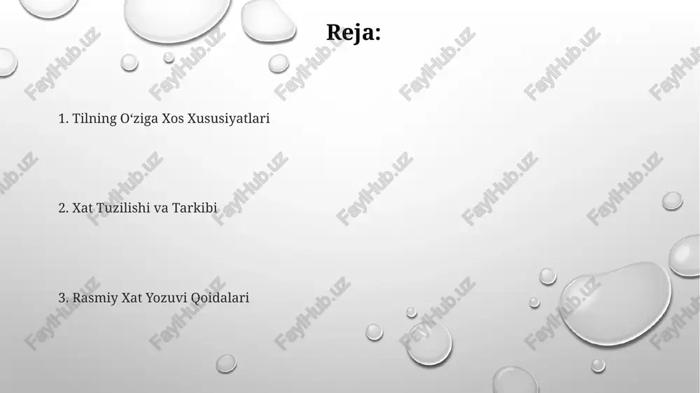 ak, bu davr mobaynida huquqiy masalalar yuzaga kelishi mumkin. xatlar odatda ro'yxatli xat yoki kurer orqali yuboriladi, bu esa yetkazib berishni tasdiqlash va 1-sonli nusxaning xavfsizligini ta'minlash imkonini beradi. manzil va sana ko‘rsatish sanani to'liq yozish (misol: 2023 yil 27 oktyabr) tavsiya etiladi, raqamlar arab yozuvida ko'rsatiladi. xat boshidagi ma'lumotlarni aniq va tushunarli qilish muhim. manzil harflarning o'ng tomonida, sana esa chap tomonda, 2-3 satrdan keyin yoziladi, standart xat shakliga rioya etiladi. manzil va sanani yozishda rasmiylikka amal qilish, ya'ni pochta indeksini, shahar, viloyat nomini to'liq ko'rsatish majburiydir. murojaat shakli va salomatlashish xatning rasmiyligiga qarab, murojaat va salomlashish o'rtasida 1-2 qator bo'sh joy qoldirilishi odatiy holdir. bu vizual ajratish uchun muhimdir. salomlashish jumlalari, masalan, "assalomu alaykum" yoki "salom", xatning rasmiyligiga qarab ishlatilishi mumkin, lekin 1-2 so'zdan oshmasligi kerak. rasmiy xatlarda murojaatning 3 ta asosiy shakli mavjud: "hurmatli...", "muhtaram...", va "aziz...". ularning tanlanishi xat oluvchining mavqei va yaqinligiga bog'liq. matn tuzilishi …