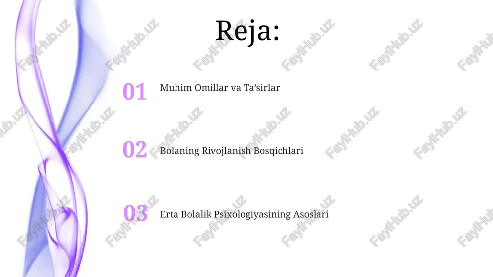 a aniqlash va parhezni to'g'ri tuzish muhim. tug‘ilishdan keyingi rivojlanish bosqichlari 2 yoshga kelib, bolalarning nutqi faol rivojlanadi, o'rtacha 50 dan ortiq so'zlarni qo'llashadi va oddiy gaplarni tuzishadi, bu esa ijtimoiy aloqalarni o'rnatishga yordam beradi. 3 yoshga borib, bolalarning mustaqilligi kuchayadi, o'z-o'zini xizmat qilish ko'nikmalari (masalan, ovqatlanish, kiyinish) rivojlanadi, bu esa avtonomiya hissiyotini shakllantiradi. salomatlik va jismoniy rivojlanish 3 yoshga to'lgan bolalarning 90% i potlikdan xoli bo'lishlari kerak, ammo bu ko'rsatkich turmush tarziga va sog'liqni saqlash xizmatlariga bog'liq. 2 yoshga kelib, bolalarning mayda motorikasi sezilarli darajada rivojlanadi, ular mustaqil ravishda qoshiq bilan ovqatlanishni, katta bloklarni yig'ishni va 20 ga yaqin so'zni talaffuz qilishni o'rganadilar. kognitiv rivojlanish bolalar 2 yoshga kelib, taxminan 200 ga yaqin soʻzni tushunish va ishlatishni oʻrganadilar, bu leksik rivojlanishning muhim koʻrsatkichidir va kognitiv rivojlanish bilan chambarchas bogʻliq. preoperatsional bosqichda (2-7 yosh) egotsentrizm kuzatiladi, bolalar oʻz nuqtai nazaridan dunyoga qarashadi va boshqalarning fikrlarini tushunishda qiyinchiliklarga duch kelishadi, bu …
