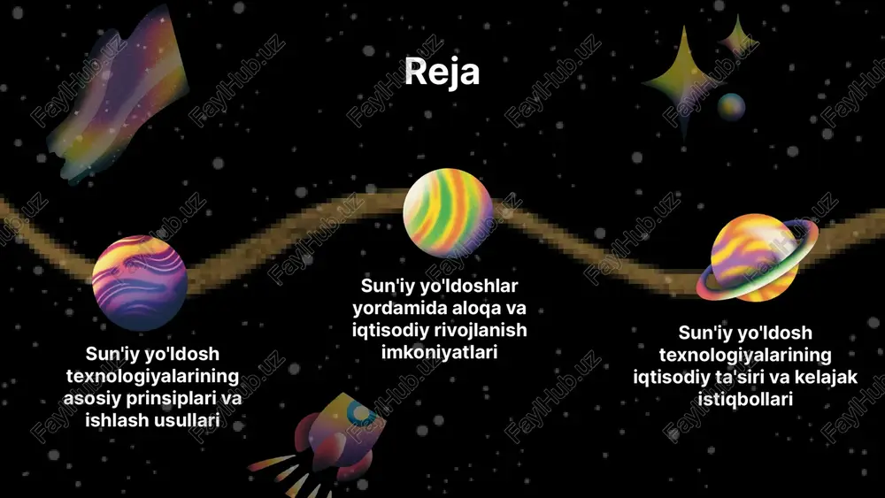 n'iy yo'ldosh texnologiyalari innovatsion rivojlanish, iot bilan sun'iy yo'ldoshlar integratsiyasi va 5g, 6g texnologiyalarining rivojlanishi iqtisodiyot va kundalik hayotga katta ta'sir ko'rsatadi. o'zbekiston va rivojlanayotgan mamlakatlar uchun bu soha muhim ahamiyat kasb etadi. photo by francesco tommasini on unsplash sun'iy yo'ldoshlar va aloqa imkoniyatlari sun'iy yo'ldoshlar yordamida telefon, internet va televideniye kabi aloqa turlari ta'minlanadi. bu texnologiyalar global miqyosda axborot almashinuvi uchun asosiy vositaga aylangan. aloqa imkoniyatlarining kengayishi qishloq joylarida va uzoq hududlarda ham keng qamrovli aloqa xizmatlarini taqdim etadi. bu, ayniqsa, rivojlanayotgan mamlakatlarda muhim rol o'ynaydi. sun'iy yo'ldoshlar orqali aloqa xizmatlarining rivojlanishi, yuqori tezlikda va ishonchli aloqa imkoniyatlarini yaratishga yordam beradi. bu esa iqtisodiyot va jamiyat rivojiga ijobiy ta'sir ko'rsatadi. iqtisodiy rivojlanish uchun sun'iy yo'ldoshlar sun'iy yo'ldoshlar iqtisodiy rivojlanishga sezilarli ta'sir ko'rsatadi. ular mintaqalararo aloqalarni mustahkamlaydi, kommunikatsiya va ma'lumot uzatishni tezlashtiradi. bu esa biznes va davlatlar uchun yangi imkoniyatlar yaratadi. yangi ish o'rinlari yaratish: sun'iy yo'ldosh texnologiyalari aloqa, tahlil, …
