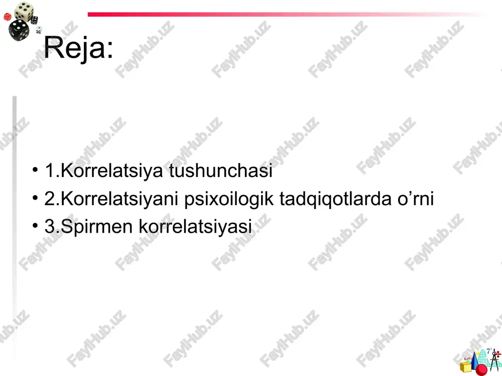 roq bog'liqlik darajasini bildiradi). korrelyatsiya koeffitsientining belgisimunosabatlarning yo‘nalishini ko‘rsatadi.  odatda, mustaqil o'zgaruvchi x o'qida va mustaqil o'zgaruvchi y o'qida chiziladi.qaram o'zgaruvchi.  shunday qilib, grafikdagi har bir nuqta ikkita koordinataga egamustaqil o'zgaruvchining qiymatiennoy x va qaram o'zgaruvchi y qiymati korrelyatsiya koeffitsientining ahamiyati bu sinovdan olingan muhimlik darajasi qiziqish o'zgaruvchilari orasidagi korrelyatsiya koeffitsienti nolga teng degan nol gipoteza umumiy aholida. korrelyatsiya munosabatlari hajmi bo'yicha quyidagicha farqlanadi: r=0 aloqa yo'q; r=0,01–0,30 zaif aloqa; r=0,31–0,70o'rtacha ulanish; r=0,71–0,99 kuchli aloqa; r=1 mukammal aloqa. o'ziga bo'lgan ishonch - bu nicolas (2009) tomonidan kimningdir kerakli xatti-harakatni muvaffaqiyatli bajarish va muayyan natijaga erishish uchun zarurko'nikmalarni rivojlantirishga bo'lgan ishonchi deb ta'riflaydi. ushbu muallifkontseptsiyani sport maydoniga ekstrapolyatsiya qiladi va o'ziga ishonch odatdakimningdir muayyan vazifani hal qilish qobiliyatini anglashini bildiradi. bundantashqari, gonsales (2010) tasdiqlaydiki, agar sportchi o'z imkoniyatlari va cheklovlarito'g'risida ob'ektiv o'zini o'zi anglashda to'g'ri yo'l-yo'riq ko'rsatishga imkon bersa, uo'z sport ko'rsatkichlarini yaxshiroq nazorat qiladi va uning haqiqiy umidlari …