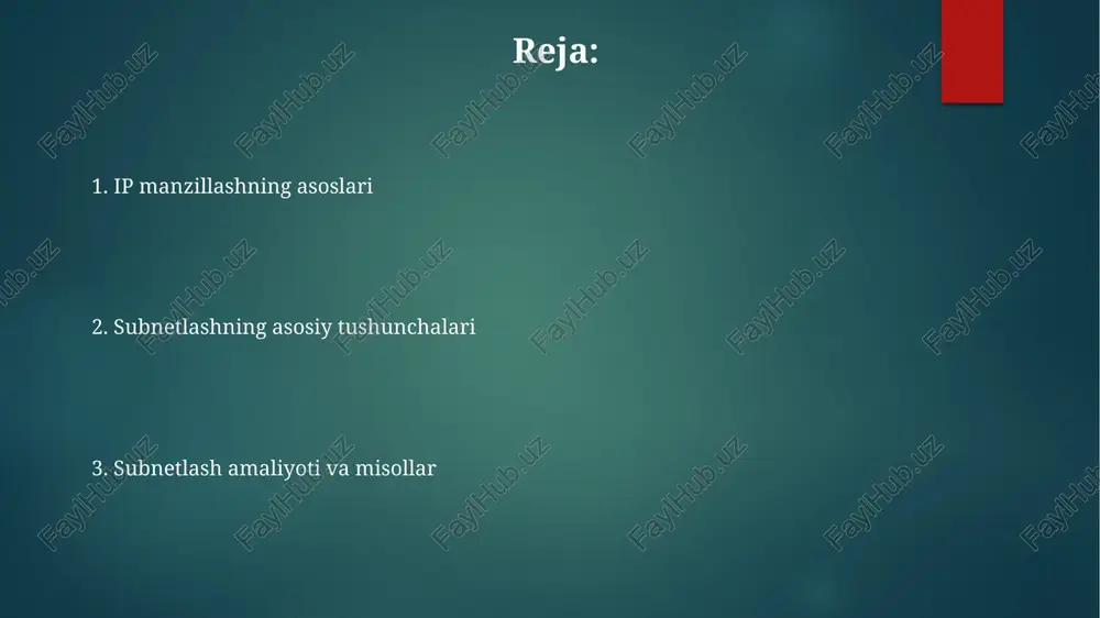 ip manzillashtizimivasubnetlashprinsplari - Page 2