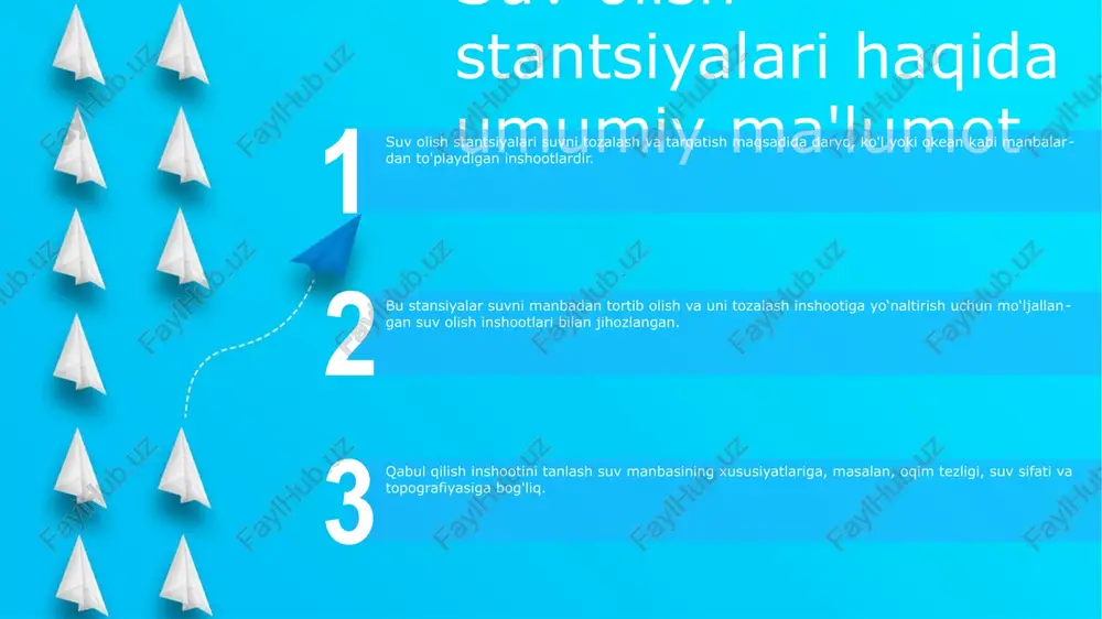 kamaytiradi, shovqin yoki tebranish ehtimoli kamroq va yuqori haroratlarga bardosh bera oladi. suv olish inshootlari: ular turli sohalarni toza suv bilan ta'minlashda hal qiluvchi rol o'ynaydi. ishonchli va samarali suv ta'minotini ta'minlash uchun to'g'ri loyihalash va tanlash juda muhimdir. tez filtrlar: gravitatsion filtrlar sifatida ham tanilgan tezkor filtrlar suv tozalash inshootlarida zarralar va aralashmalarni olib tashlash uchun keng qo'llaniladi. ular filtrlashning iqtisodiy va samarali usulini ta'minlaydi. oqim va irmoqli suv olish inshooti start oqimli suv olish inshooti: oqimli suv olish inshooti oqim yoki daryodan tozalash va tarqatish uchun suv yig'ish uchun ishlatiladi. tez filtrlar: tez filtrlar suvdan to'xtatilgan qattiq moddalar va boshqa aralashmalarni olib tashlash uchun ishlatiladigan suv filtrining bir turi. suv olish inshootining dizayni: suv olish inshootining dizayni suvning chuqurligi, oqim tezligi va qoldiqlarning mavjudligi kabi o'ziga xos sayt sharoitlariga bog'liq. reagent eritmasini dozalash qabul qilish nasos stantsiyalari haqida umumiy ma'lumot: tozalash inshootlarini suv bilan ta'minlash uchun muhim infratuzilma, …