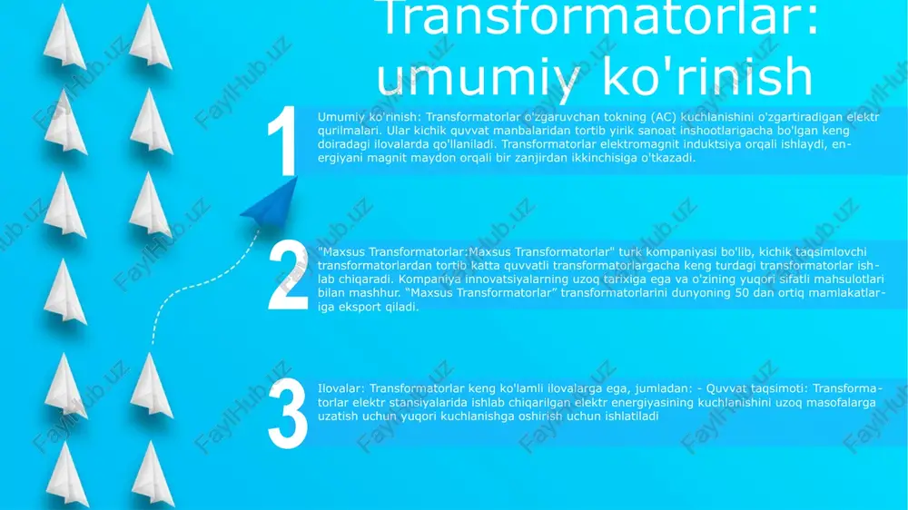 di va atrof-muhitga ta'sirini kamaytiradi. supero'tkazgich transformatorlari: kriogen quvvatdan foydalangan holda o'ta o'tkazuvchanlikdan foydalangan holda, bu transformatorlar an'anaviy transformatorlarga nisbatan tengsiz energiya samaradorligi va kam o'lcham va vaznga erishadi. "maxsus transformatorlar: supero'tkazgichlar inqilobida yetakchilik qilmoqda" turkiyaning kashshof kompaniyasi maxsus transformatorlar eng zamonaviy supero'tkazgich transformatorlarini loyihalash, ishlab chiqarish va o'rnatish bilan shug'ullanadi. ularning tajribasi sanoatni ilg'or yechimlar bilan ta'minlaydi. quruq turdagi transformatorlar “maxsus transformatorlar”: quruq transformatorlarning yetakchi ishlab chiqaruvchisi “maxsus transformatorlar” turli xil ilovalar uchun keng turdagi mahsulotlarni taklif etadi. quruq transformatorlarning ishlash muddati: quruq turdagi transformatorlar to'g'ri parvarish qilinganda taxminan 25-30 yil xizmat qilish uchun mo'ljallangan. yong'inga chidamli va ekologik toza: quruq turdagi transformatorlar yog'ni sovutish suvi sifatida ishlatmaydi, bu ularni moy bilan to'ldirilgan transformatorlarga qaraganda xavfsizroq va ekologik xavfsizroq variantga aylantiradi. amorf metall yadroli transformatorlar amorf metall yadro transformatorlari: bu transformatorlar amorf metall yadrolardan foydalanadi, ular kam yadro yo'qotilishi va mukammal magnit xususiyatlari bilan mashhur bo'lib, samaradorlikni oshiradi va …