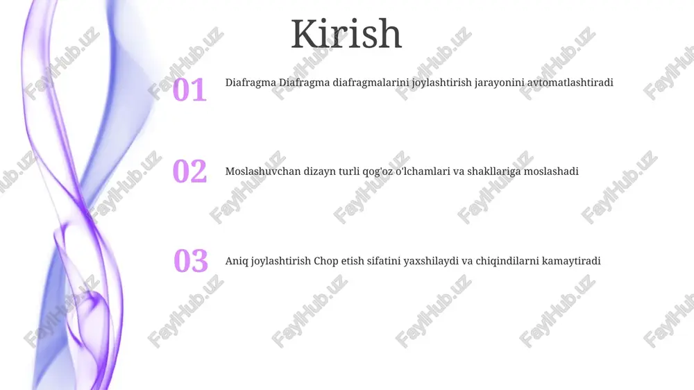 r paydo bo'lishining oldini olish uchun xandaqsiz qurilishda qo'llaniladi. an'anaviy usullar qo'lda sozlashni o'z ichiga oladi líní va sezgi asosida, ko'pincha suboptimal joylashtirishga olib keladi texnik nuqtai nazar texnik nuqtai nazar: ushbu innovatsion tizim diafragma ustunining tasvirlarini tahlil qilish va diafragma botinkalarining joylashishini avtomatik ravishda sozlash uchun chuqur o'rganish algoritmlaridan foydalanadi. bu qo'lda aralashuvga bo'lgan ehtiyojni yo'q qiladi, pichoqni aniq va izchil joylashtirishni ta'minlaydi. diafragma etiklarini joylashtirishni avtomatlashtirish: tizim yuqori aniqlikdagi kamera yordamida diafragma ustunining tasvirlarini oladi. murakkab tasvirni qayta ishlash algoritmlari tegishli xususiyatlarni ajratib oladi va mahalliylashtirish xaritasini yaratadi. keyin tizim diafragma botinkalarining joylashuvini xarita asosida avtomatik ravishda moslashtiradi, ularning joylashishini optimallashtiradi. yaxshilangan samaradorlik va aniqlik: diafragma yuklash joyini avtomatlashtirish qo'lda sozlash zaruratini yo'qotib, samaradorlikni sezilarli darajada oshiradi. tizim yuqori aniqlik va izchillikni ta'minlaydi, xatolar xavfini kamaytiradi va qurilish jarayonining umumiy sifatini oshiradi. amalga oshirish yondashuvi haqiqiy vaqtda sozlashlar: sensorlar diafragma holatini kuzatib boradi va kerakli burchak va chuqurlikni …