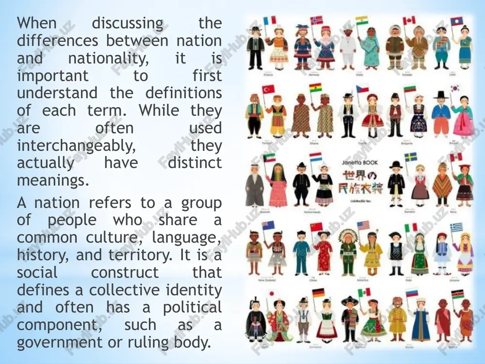 hat come with that membership, while nationality refers to the cultural and social aspects of belonging to a nation. how to use “nation” in a sentence the word “nation” refers to a large group of people who share a common culture, history, language, or territory. here are some examples of how to use “nation” in a sentence: the united states is a nation founded on the principles of democracy and freedom. india is a nation with a rich cultural heritage and diverse population. france is known for its cuisine, fashion, and art, making it a cultural nation. how to use “nationality” in a sentence the word “nationality” refers to the status of belonging to a particular nation. it can also refer to the legal or official status of being a citizen of a particular country. here are some examples of how to use “nationality” in a sentence: my nationality is …
