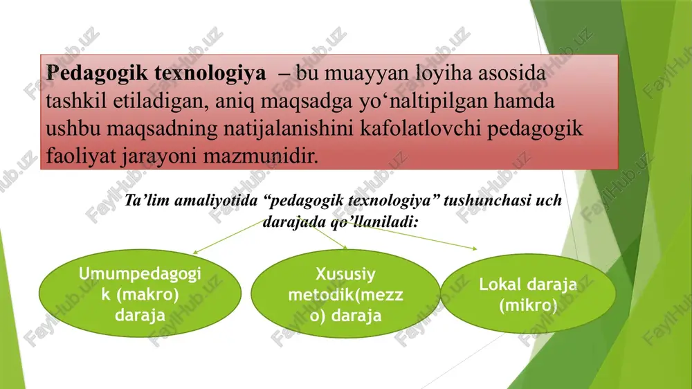 ‘qitish bo‘yicha qo‘llanma. bir-biriga o‘rgatish. bir-biridan so‘rash. ikki qismli kundaliklar. eng asosiy tushunchalar eng asosiy tushunchalar, takrorlash. t-chizma. konseptual jadval. venn diagrammasi. nilufar guli. besh minutlik esse. o‘n minutlik esse. interfaol metodlar 14-ilova ta’lim metodlarini tanlab olish shartlari 1. ta’limning umumiy maqsadlari. 2. fanning va o‘rganilayotgan mavzuning mazmuni hamda o‘ziga xosliklari. 3. biror fanni o‘qitish metodikasining o‘ziga xosliklari. 4. materialni o‘rganishga ajratilgan vaqt. 5. o‘quv mashg‘ulotining maqsadi, vazifalari va mazmuni. 6. o‘quvchilarning yoshi va bilish imkoniyatlari. 7. o‘quvchilarning tayyorgarlik darajasi. 8. ta’lim muassasasining moddiy ta’minlanganligi. 9. o‘qituvchining nazariy, amaliy va metodik tayyorgarligi, pedagogik mahoratni egallaganlik darajasi. 16-ilova ta’lim metodlarining funksiyalari ta’lim maqsadi va funksiyalari boshqaruv funksiyalari ta’limiy tarbiyaviy rivojlantiruvchi rag’batlash tashkil etish nazorat qilish reja: ta’limni tashkil etish shakllari. ta’lim shakllarining yutuq va kamchiliklari. ta’lim turlari. tayanch so’z va iboralar: tashkil etish, shakl, ta’limni tashkil etish shakli, ta’limni tashkil etish tizimi, dars, darsning turlari, ta’limni tashkil etishning yordamchi shakllari. ta'lim …